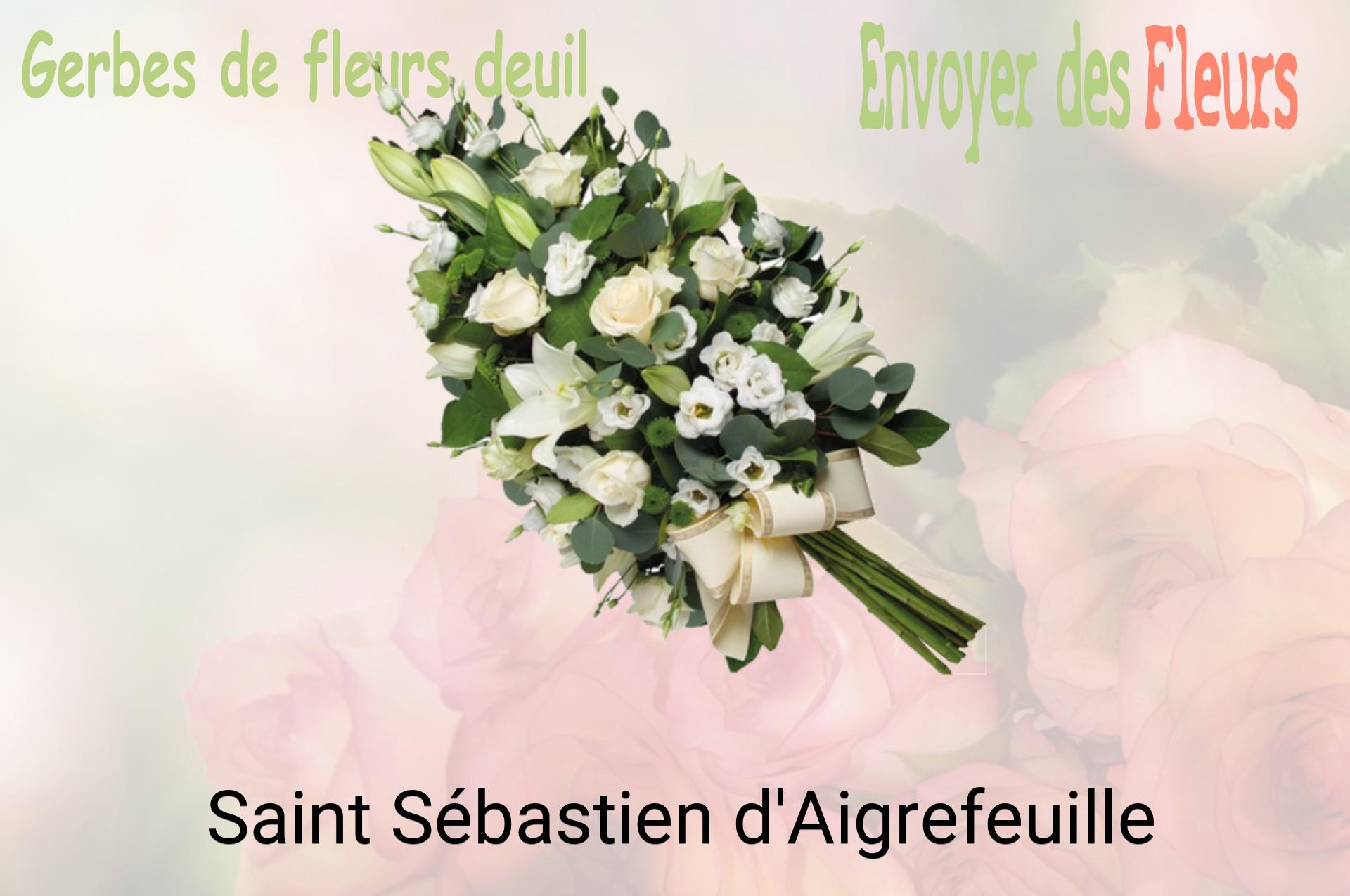 Gerbe de fleurs de deuil livrée à Saint-Sébastien-d'Aigrefeuille